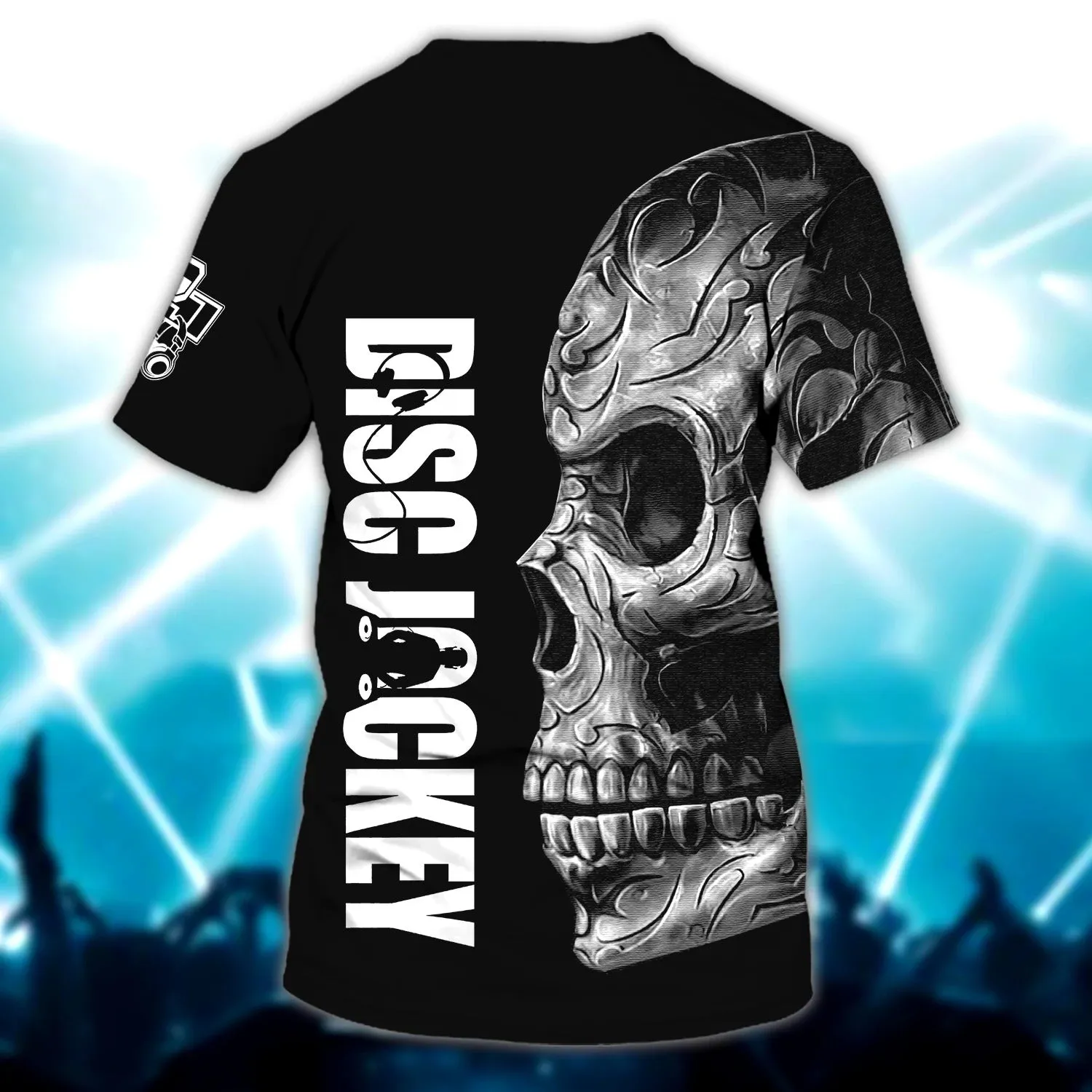 Black 3D Tshirt For Disc Jockey, Dj Man 3D All Over Print Shirts, Nonstop T Shirt, Gift To Dj Musican
