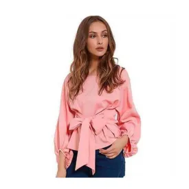 Chiffon Wrap Blouse Women Shirts  Lantern Long Sleeve (US 4-12)