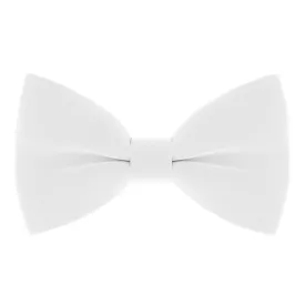 Crape White Bow Tie