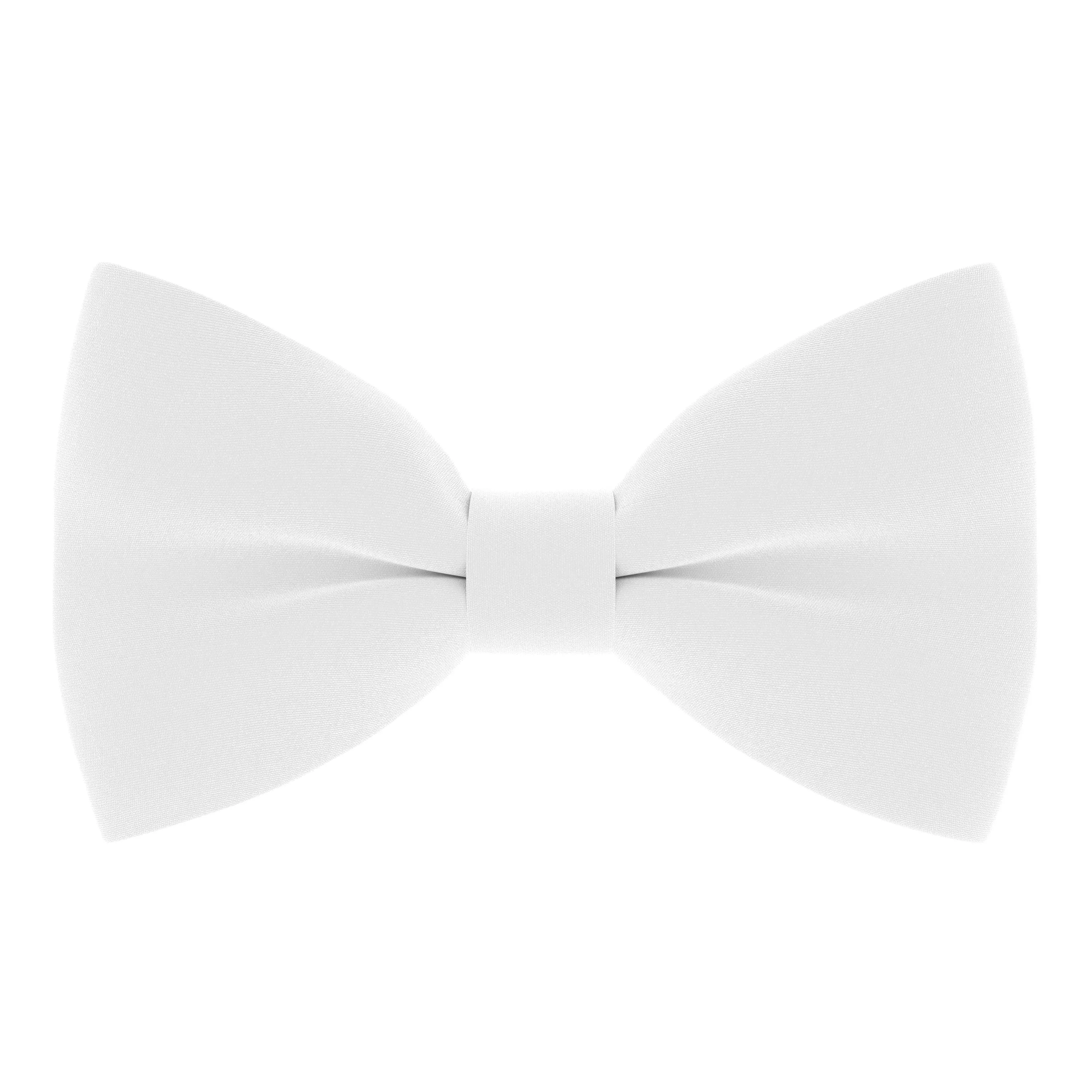 Crape White Bow Tie