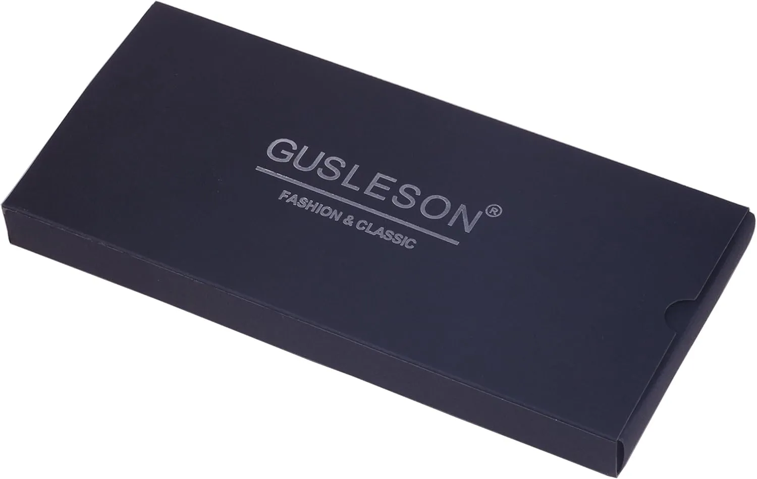 GUSLESON 3.15"8cm Solid Color Necktie and Pocket Square Cufflinks Sets For Men   Gift Box