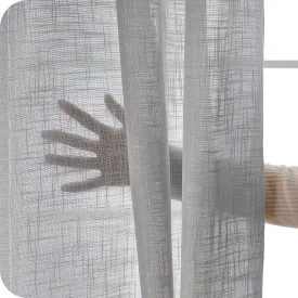 kkboxly 1pc Elegant Linen Semi Blackout Curtain - Enhance Privacy and Style with Grommet Top, Perfect for Bedroom, Living Room, and More