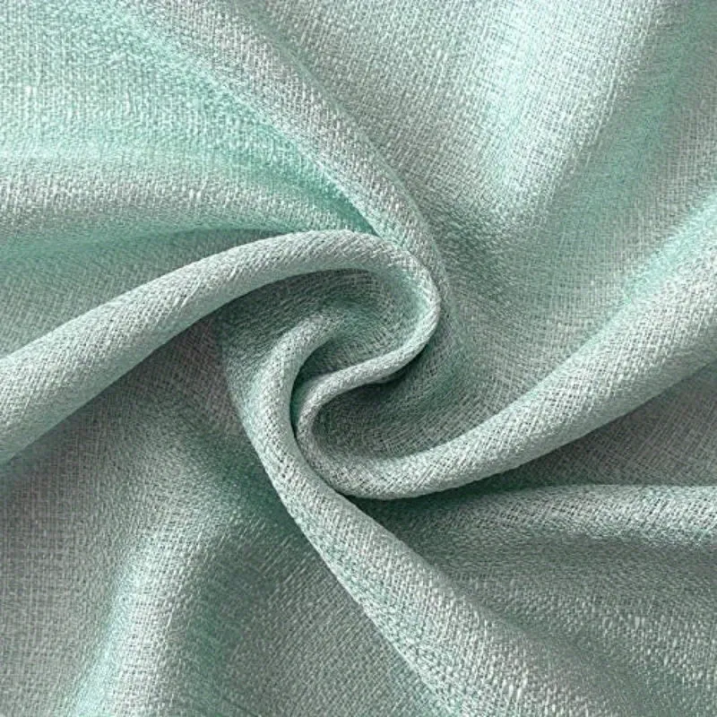 kkboxly 1pc Translucent Polyester Linen Curtains, Grommet Top Window Treatment For Bedroom Living Room Room Dining Room Home Decor