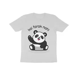 Koi Farak Nahi Typography Print Cotton Half Sleeve T-Shirt For Kids