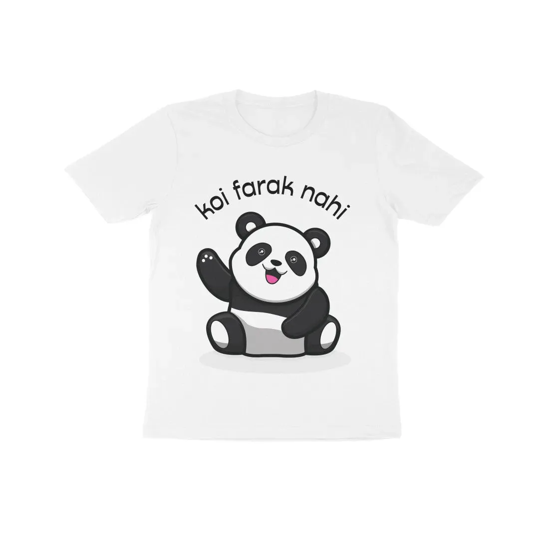 Koi Farak Nahi Typography Print Cotton Half Sleeve T-Shirt For Kids