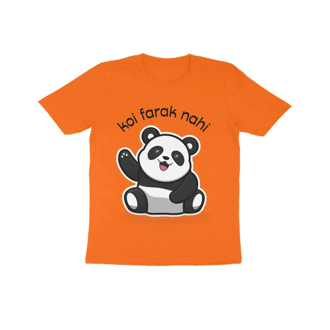 Koi Farak Nahi Typography Print Cotton Half Sleeve T-Shirt For Kids