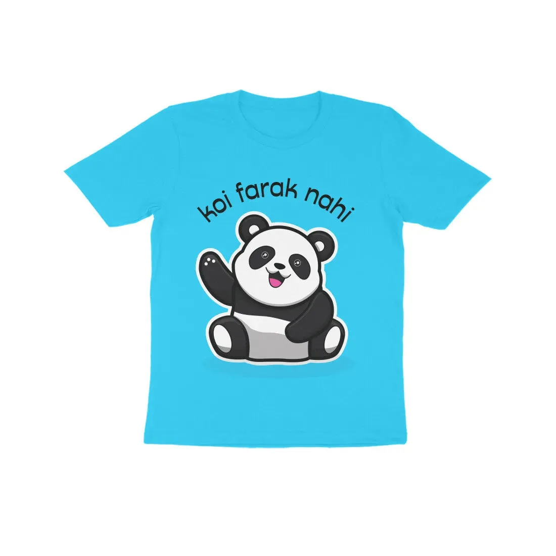 Koi Farak Nahi Typography Print Cotton Half Sleeve T-Shirt For Kids