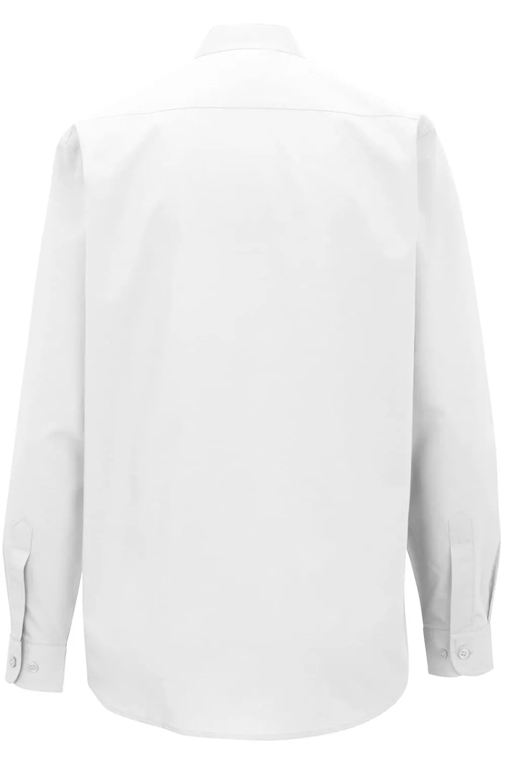 Ladies' White Banded Collar Broadcloth Shirt