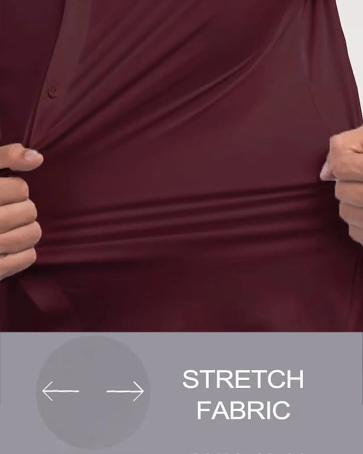 Men's Muscle Fit Dress Shirts Short Sleeve Button Down Slim Fit Stretch Wrinkle Summer Shirt for Men