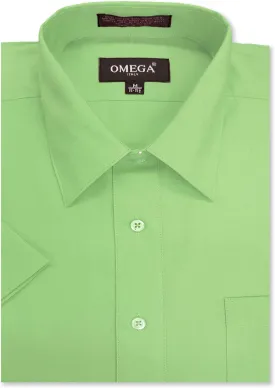 Mens Short Sleeve Solid Color Dress Shirts