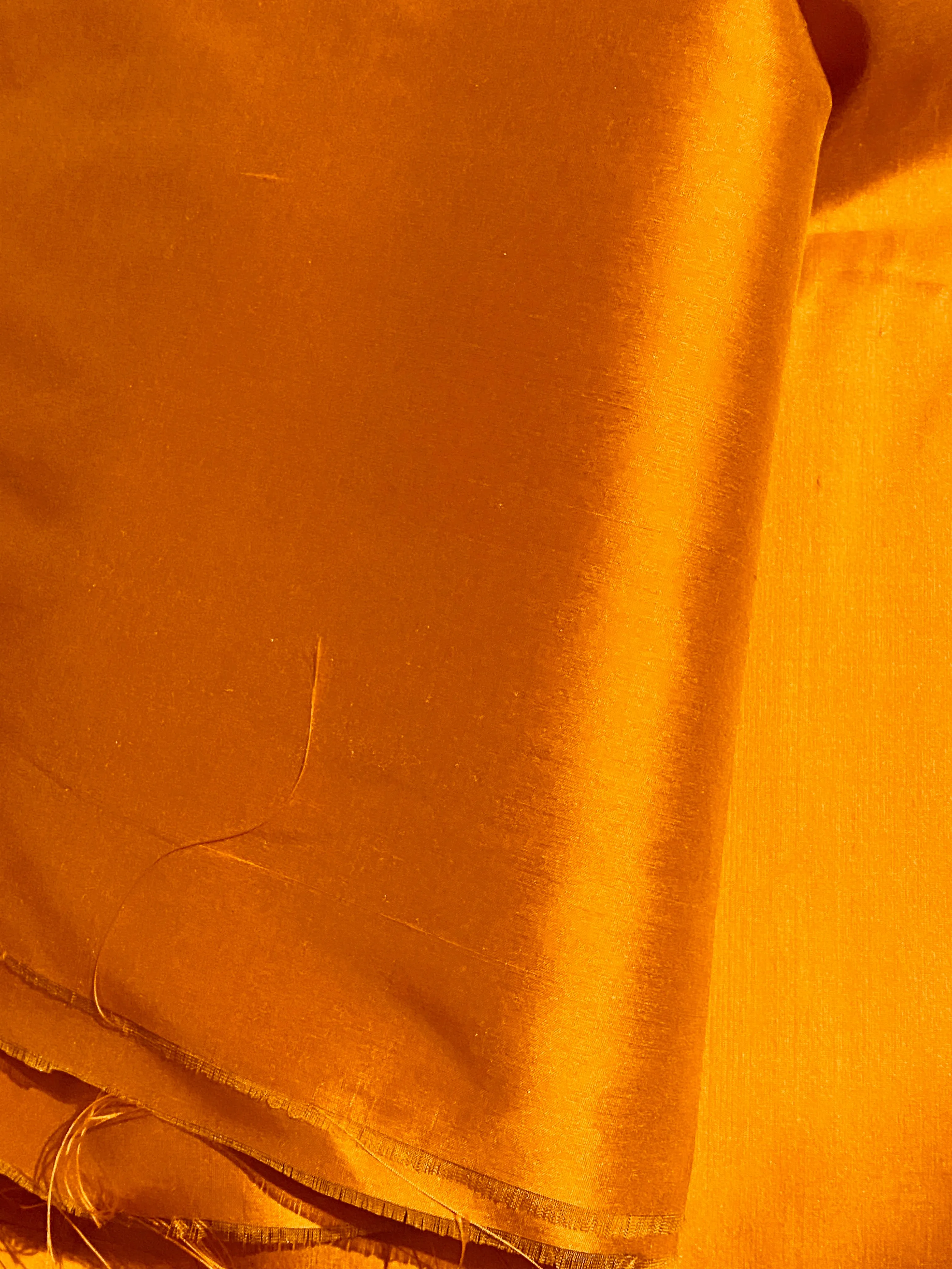 NEW Duchess Mable 100% Silk Dupioni Solid Orange Fabric