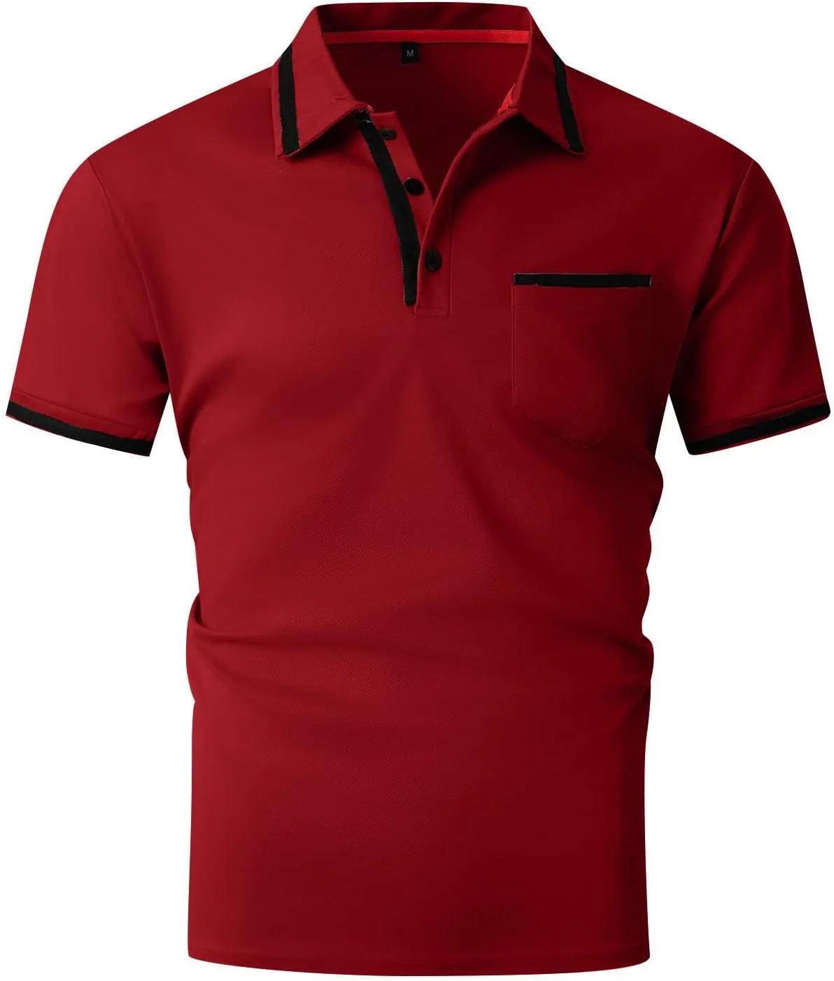 Polo Shirts for Men 2025 Short Sleeve Casual Tshirt Color Block Slim Fit Golf Shirt with Pocket