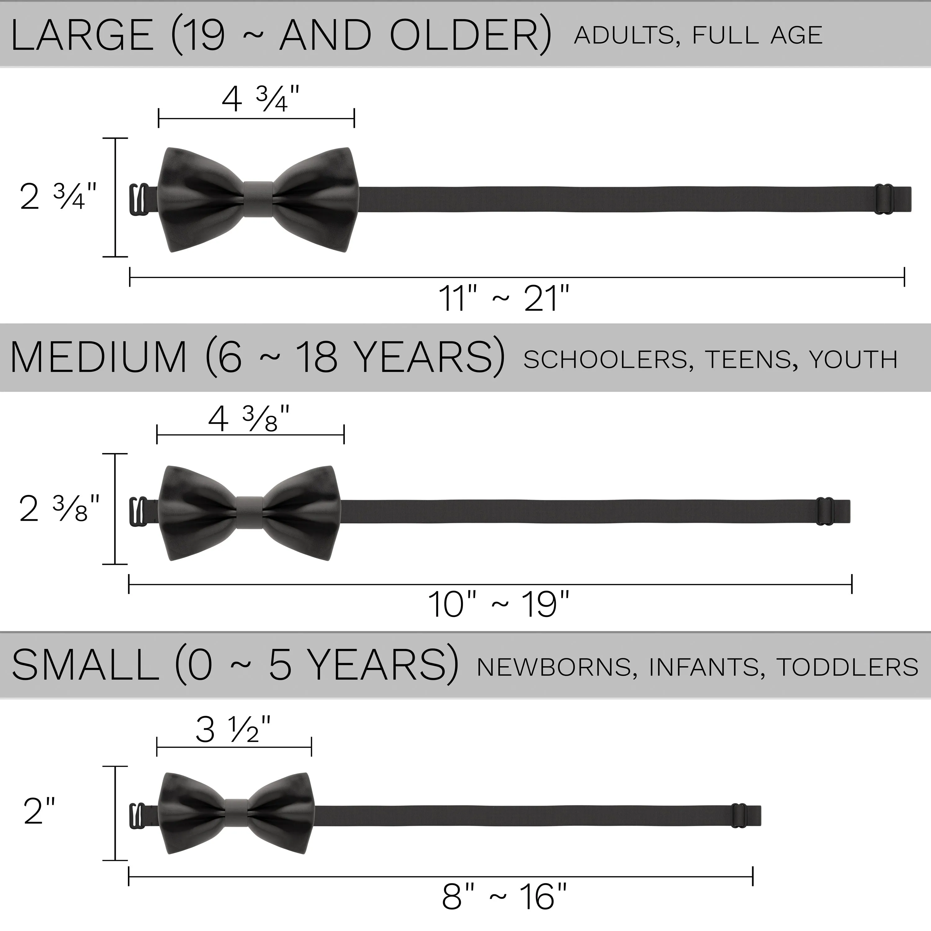 Satin Black Bow Tie