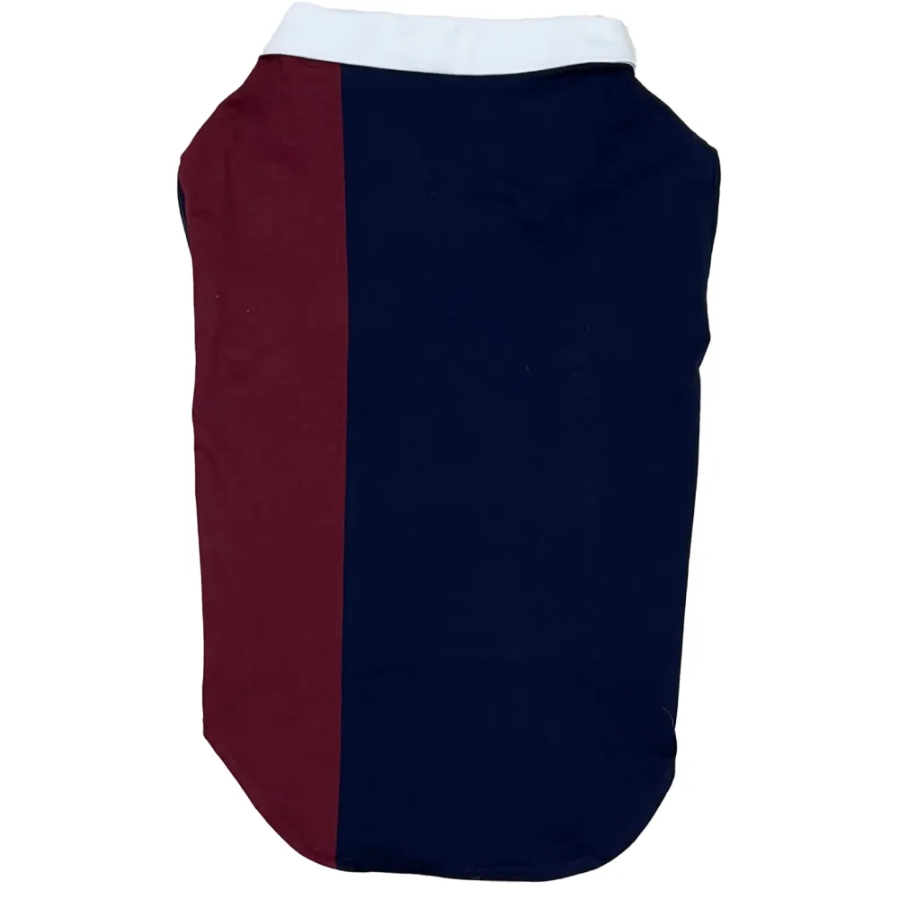 The Papaw Cartel Multi Color Golf Polo Tshirt for Dogs (Blue/Maroon)