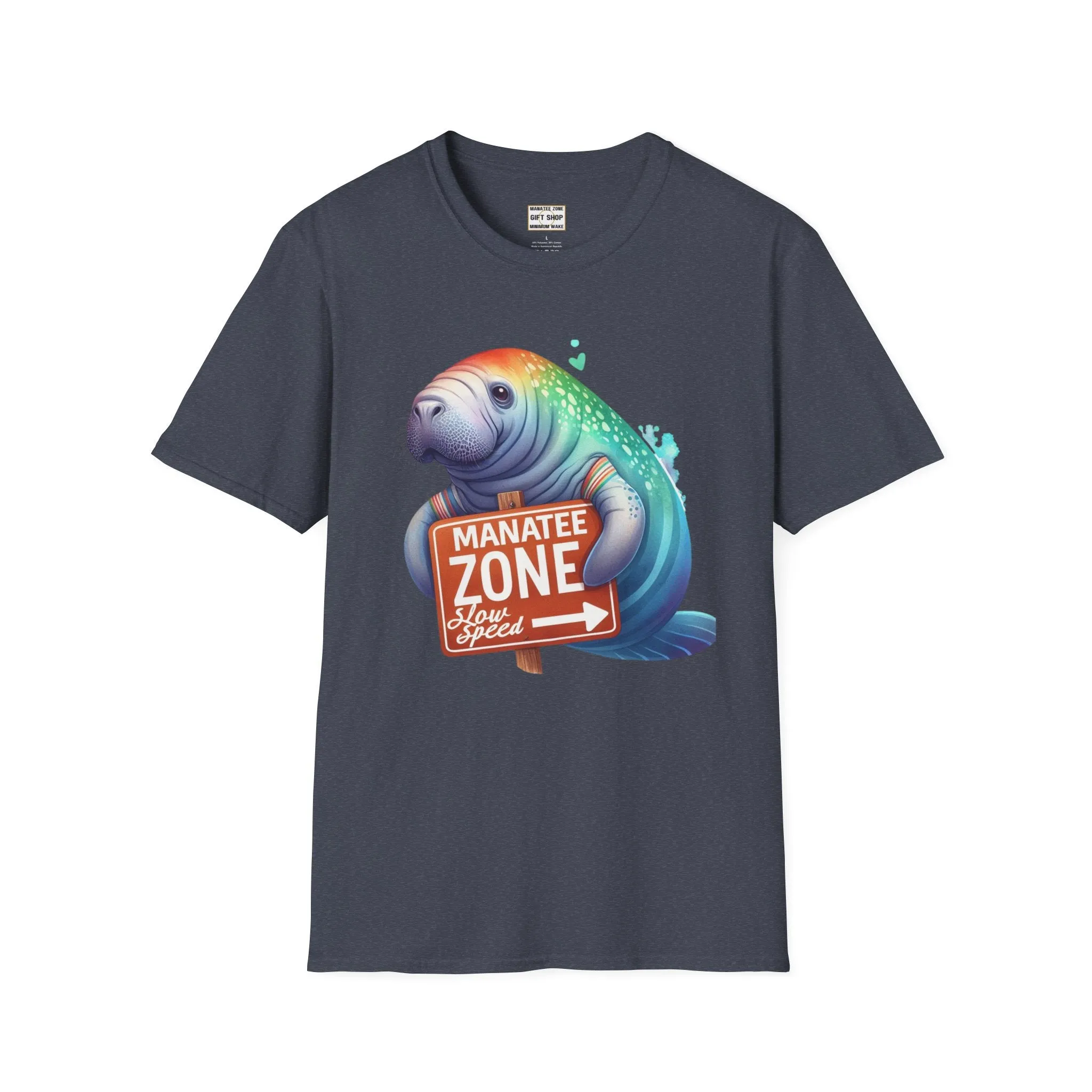 Watercolor Manatee • Unisex Softstyle T-Shirt