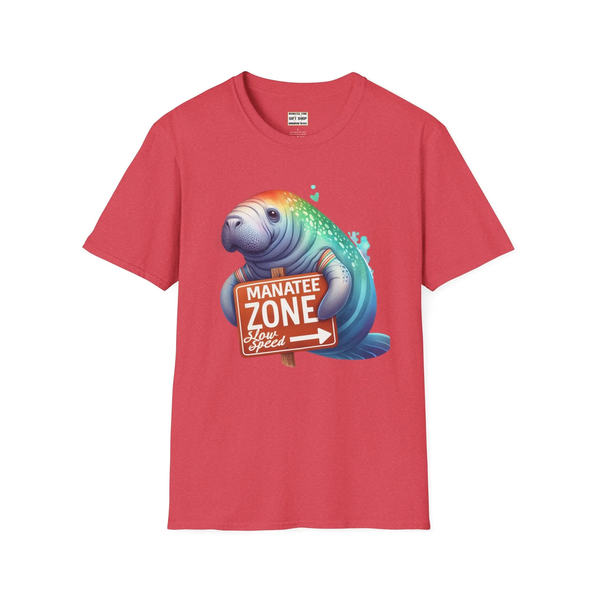 Watercolor Manatee • Unisex Softstyle T-Shirt