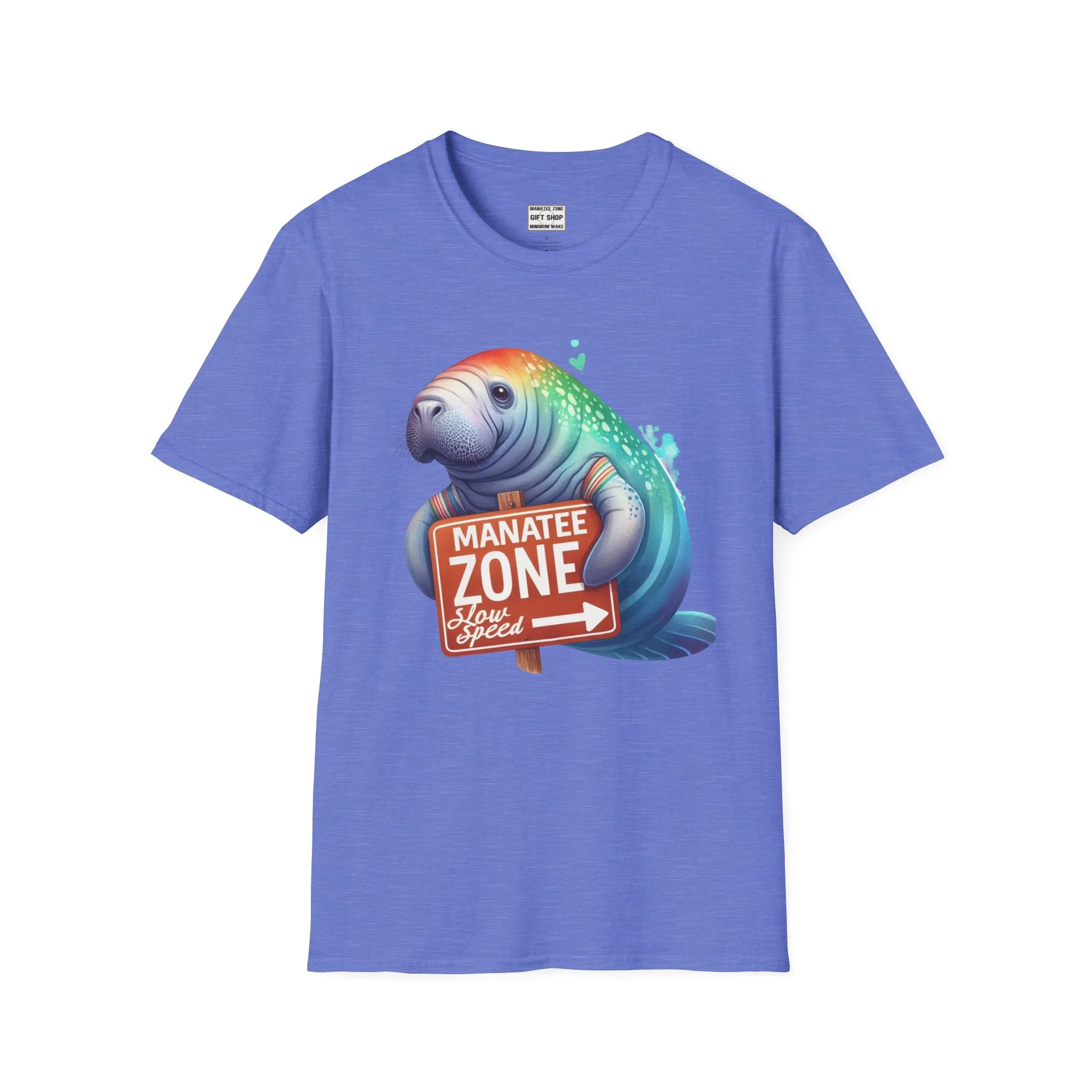Watercolor Manatee • Unisex Softstyle T-Shirt