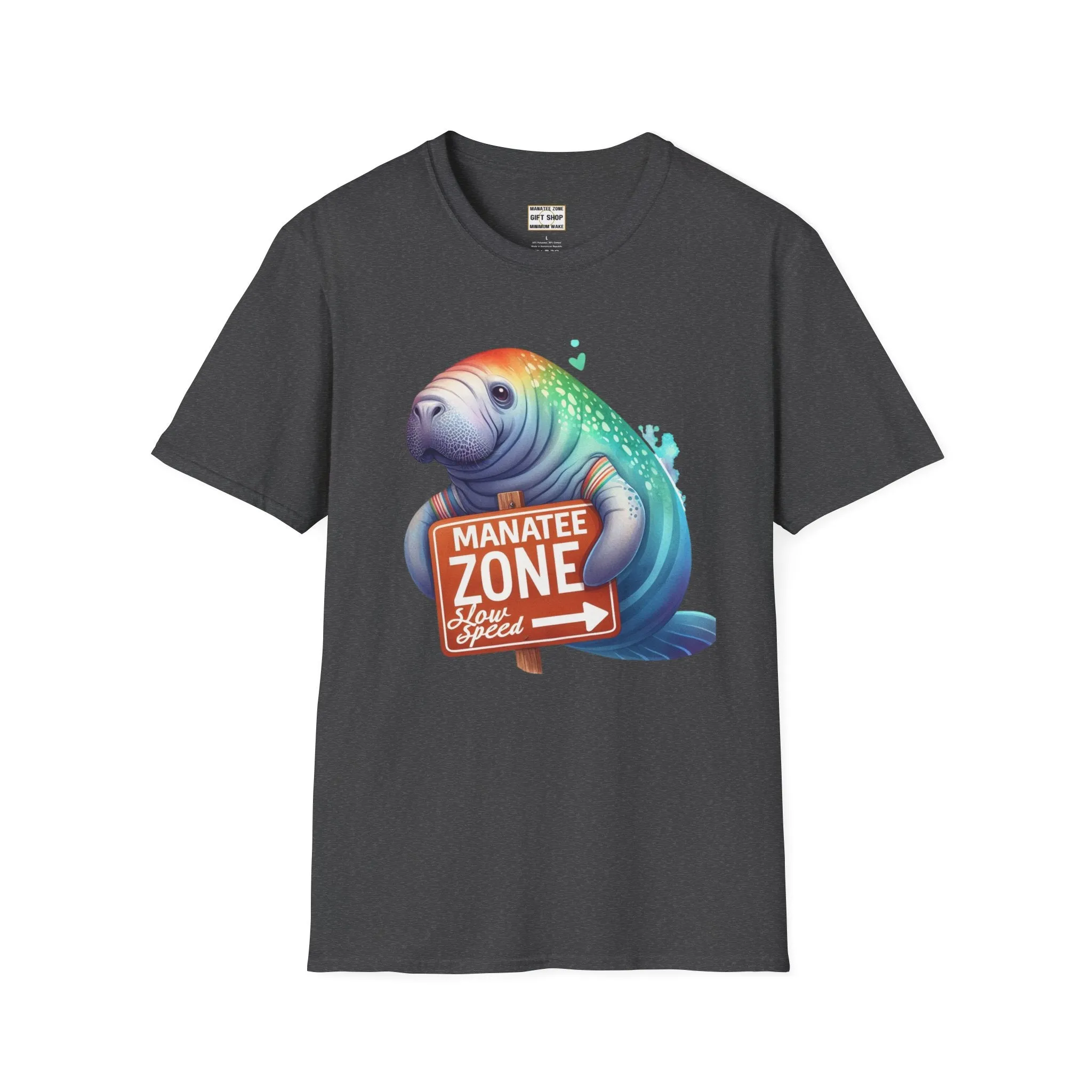 Watercolor Manatee • Unisex Softstyle T-Shirt