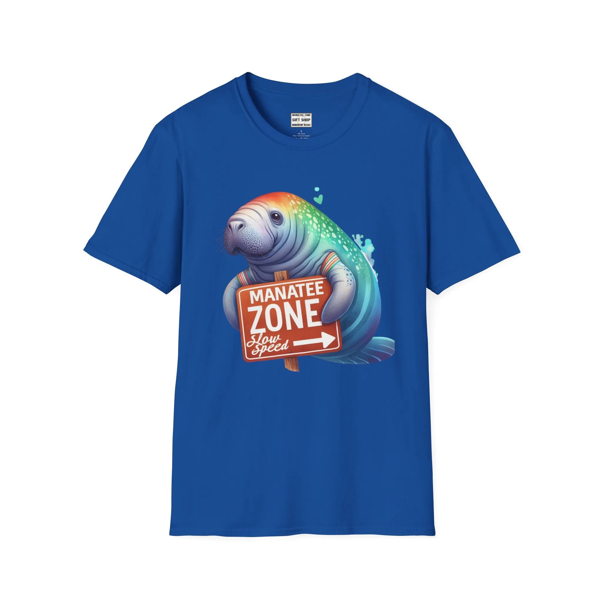 Watercolor Manatee • Unisex Softstyle T-Shirt