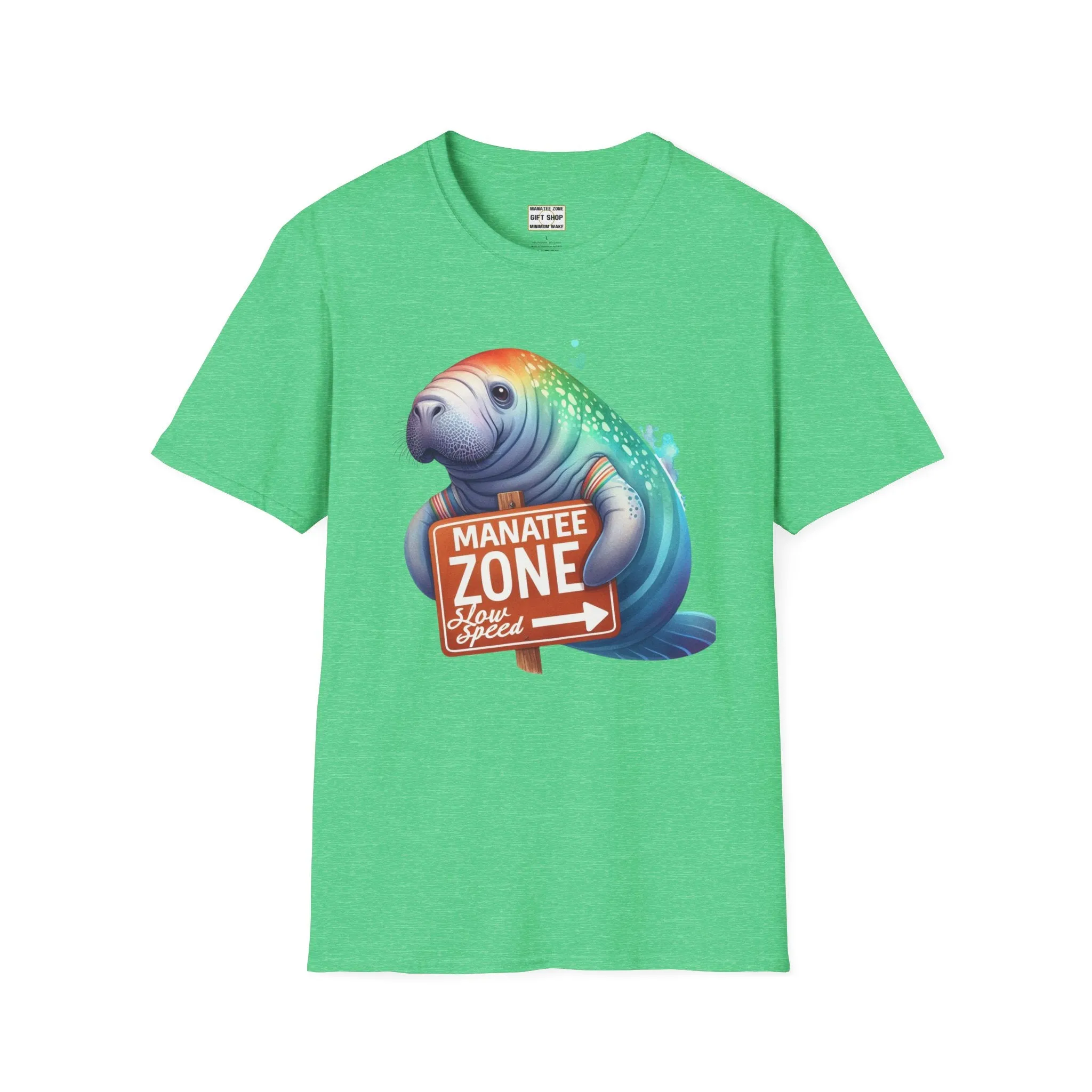 Watercolor Manatee • Unisex Softstyle T-Shirt