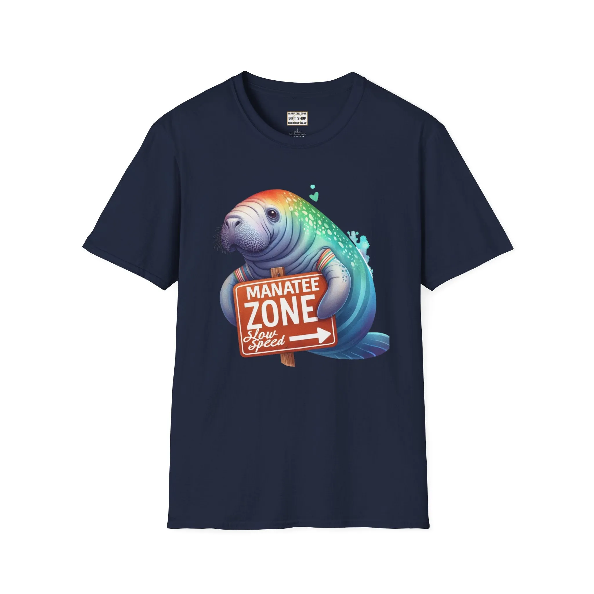 Watercolor Manatee • Unisex Softstyle T-Shirt