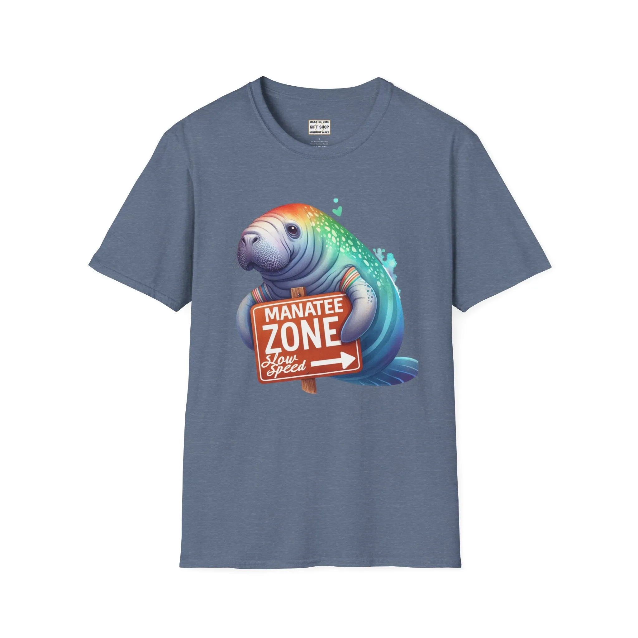 Watercolor Manatee • Unisex Softstyle T-Shirt