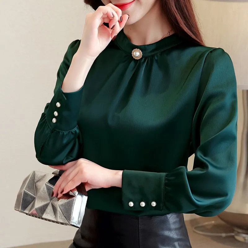 Wenkouban blusas mujer de moda 2023 long sleeve women shirts womens tops and blouses chiffon blouse shirt feminina plus size tops 1418 45